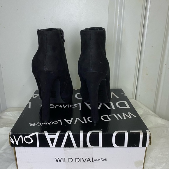Wild Diva Faux Suede Ankle Heel Boots - Picture 3 of 11